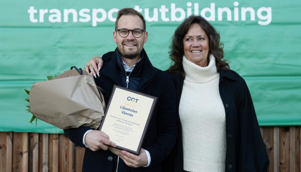 Jesper Westman, rektor och Maria Öhgren, gymnasiechef på Liljaskolan. Foto: Samuel Pettersson
