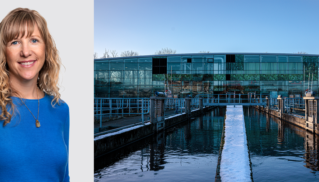 Maria Neth jobbar som industridoktorand på Gryaab och är en av fyra författare till den nyligen publicerade artikeln “Vad innebär egentligen hållbar avloppsvattenhantering?” Foto: Gryaab