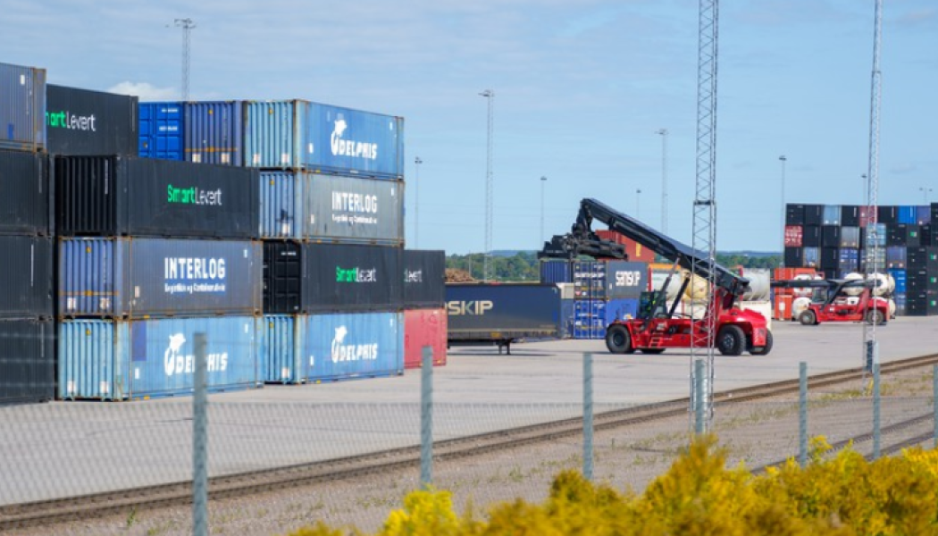 Dryport Skaraborg på Marjarp är en del av Göteborgs hamn. Foto: Falkörpings kommun