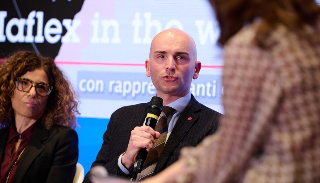  Luca Mazzotti, General Manager of Maflex, during the “Imprese Vincenti” Tuscany and Umbria award ceremony promoted by Intesa Sanpaolo. Photo: Maflex