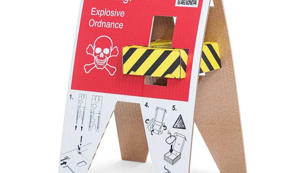 Ett stativ för drönarsystemteknologi. Foto: DS Smith