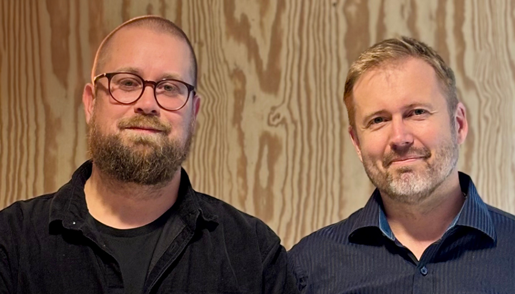 Christian Höök och Mathias Kristoferqvist, båda jägmästare och doktorander vid SLU, är grundare av startupbolaget EcoVibes. Foto: BizMaker