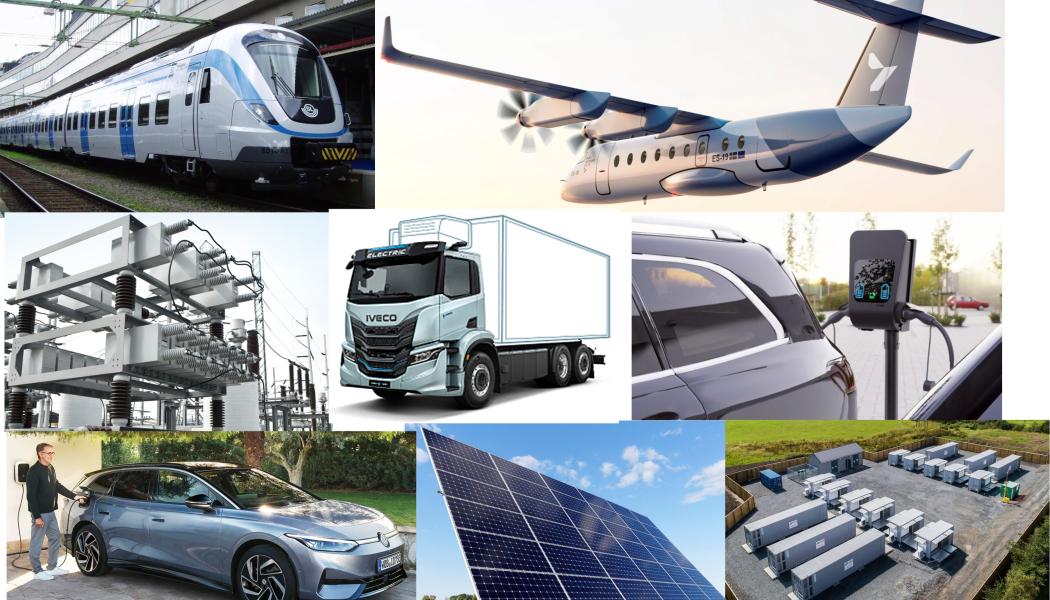 Det mesta i vårt moderna el-samhälle kommer att behöva spänningsomvandlare med kiselkarbidtransistorer, såväl på el-produktionssidan som på förbrukarsidan och för HVDC-överföringar över längre sträckor. Bilderna visar megawatt-tillämpniingar där de flesta inte har plats med allt för stora omvandlarenheter.