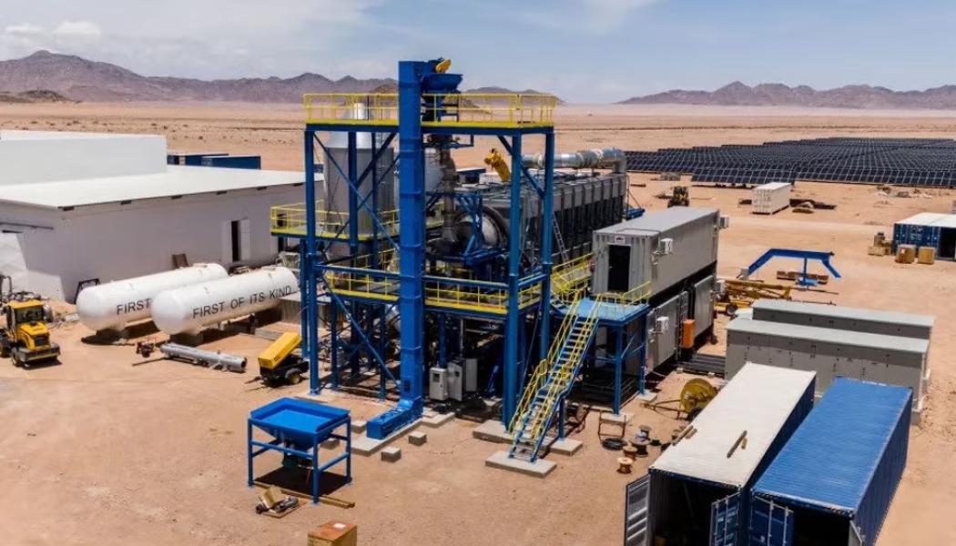 Oshivela-projektet i Namibia producerar så kallad grön vätgas från 12 megawatt starka elektrolysörer.
Foto: HyIron Green Technologies