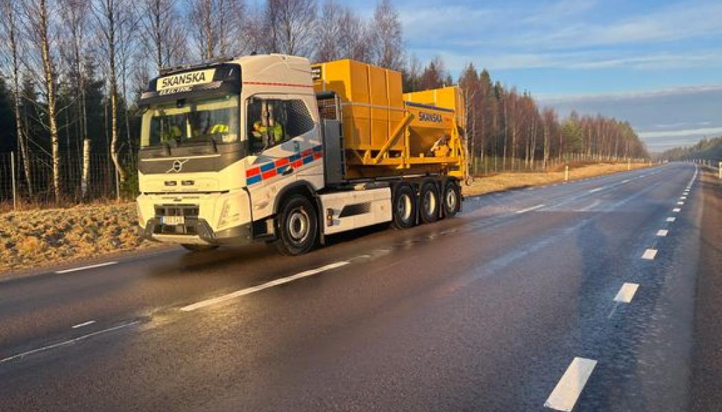 Ellastbil i Ljungby. Foto: Skanska