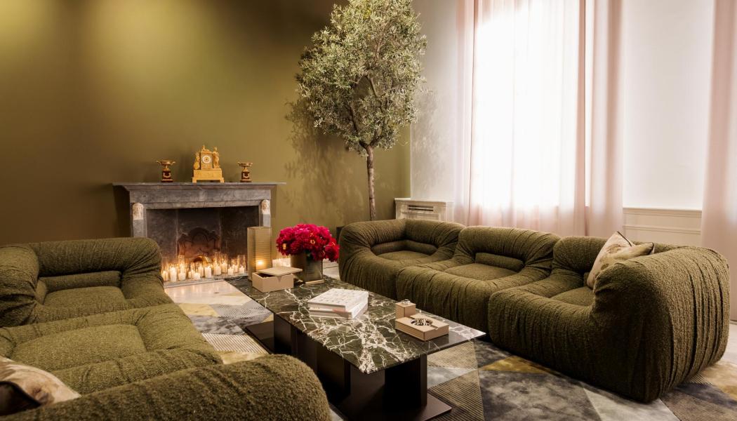  Showroom-installationen, The Milanese House – Una Notte a Milano. Foto: ELIE SAAB Maison – foto: Serge Buryak