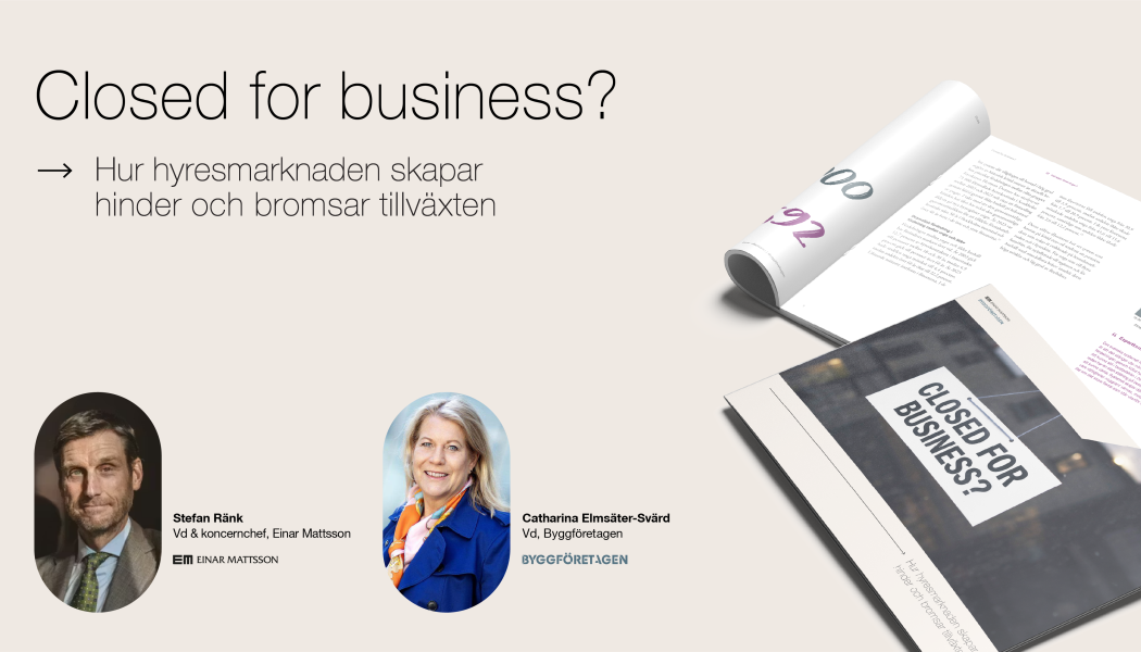 Stefan Ränk och Catharina Elmsäter-Svärd presenterar rapporten 