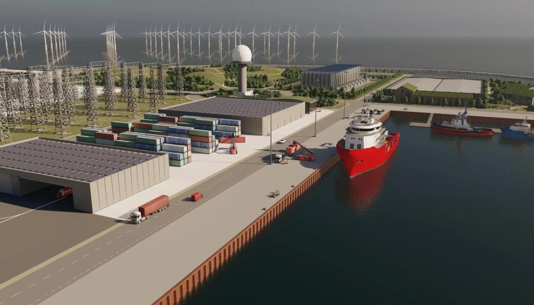 Den danska drömmen om en konstgjord energiö i Östersjön lever. Den lokala enigheten på Bornholm speglar ett större intresse för att upprätthålla Danmarks roll som ledande aktör inom grön energi i regionen. Illustration Ramboll Group