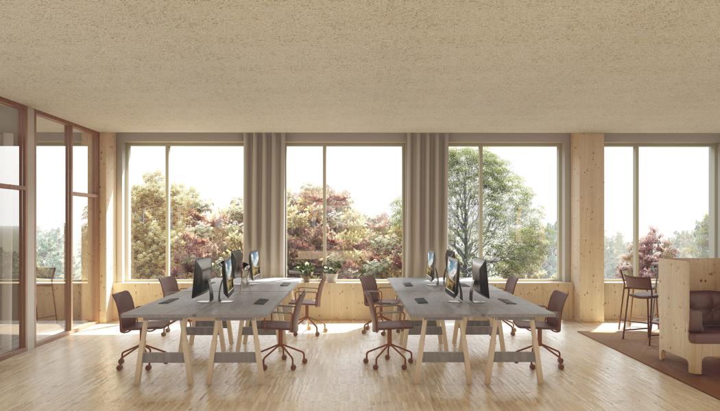 I fastigheten tillämpas ett aktivitetsbaserat och flexibelt arbetssätt. Foto: CF Möller Architects