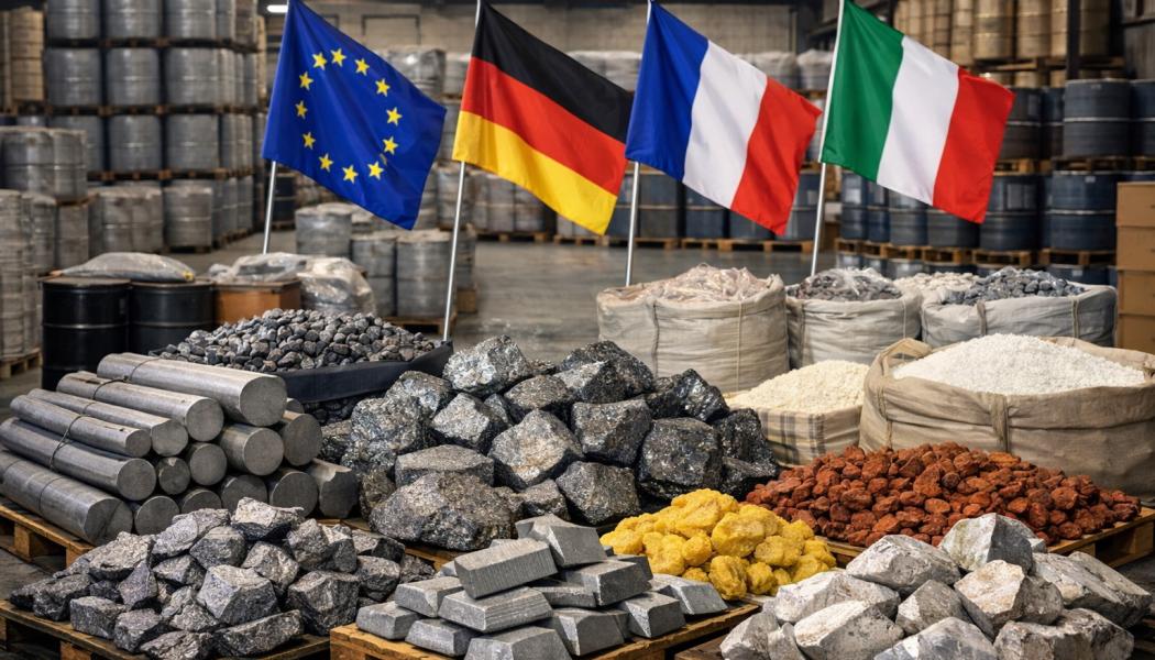 Planen ska minska beroendet av kinesiska leveranser av nyckelmetaller och mineraler genom gemensamma lager, exportrestriktioner på återvinningsbart metallskrot och andra åtgärder. Symbolbild: ej fotografi – AI-genererat innehåll, copyright, Conventus. 