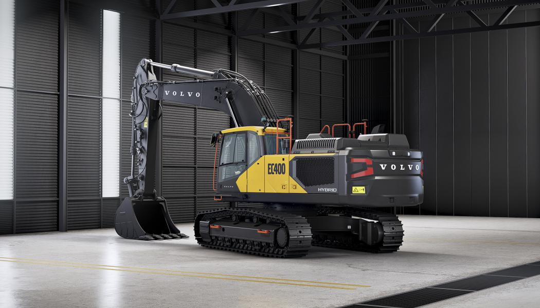 De nya, moderna modellerna Volvo EC400 och EC500 kommer att vara först ut i den nya generationens grävmaskiner som erbjuds som hybridmodeller, med fler modeller på väg. Foto: Volvo Construction Equipment