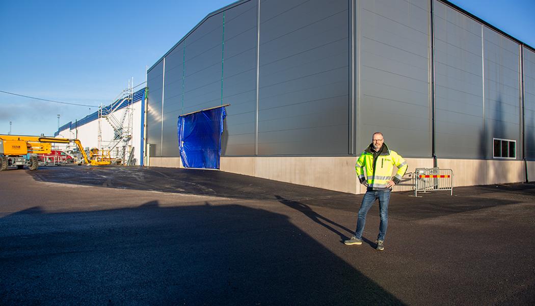 Lagerlokalerna byggs ut med 1 500 kvadratmeter ny produktionsyta. Foto: Nässjö Näringsliv