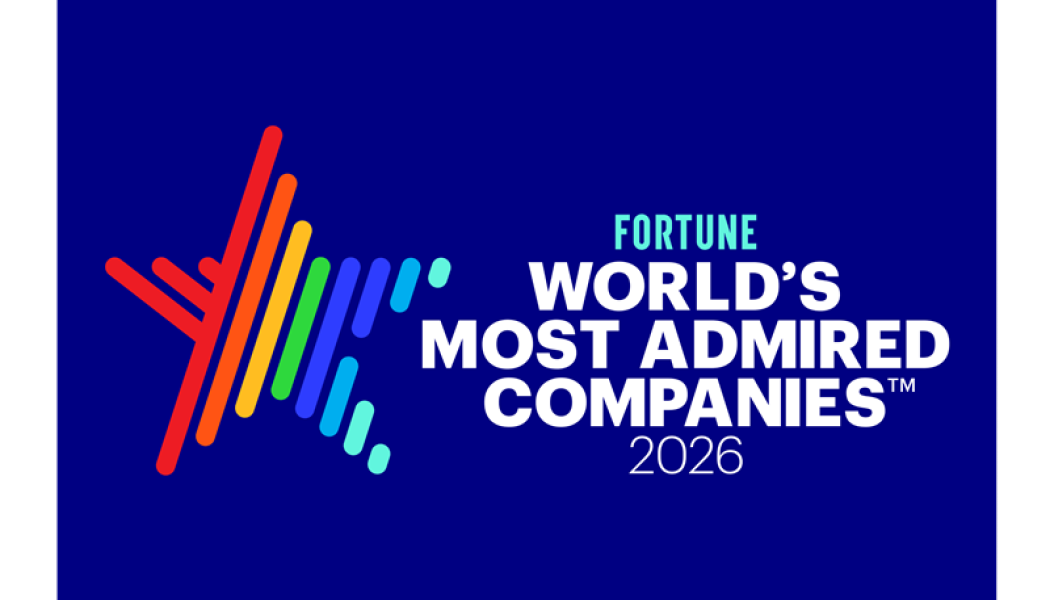 Fortune logga 2026. Skanska utsett till ett av världens mest beundrade företag av Fortune. Pressbild: Fortune