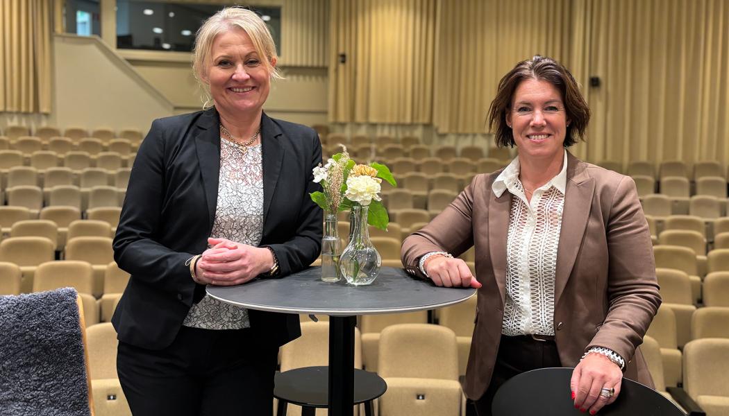 Fr. v. Eva Francke, mässansvarig Elmia Cirkulär, och Anna-Karin Zinnerfors, VD Elmia. Pressbild: Elmia