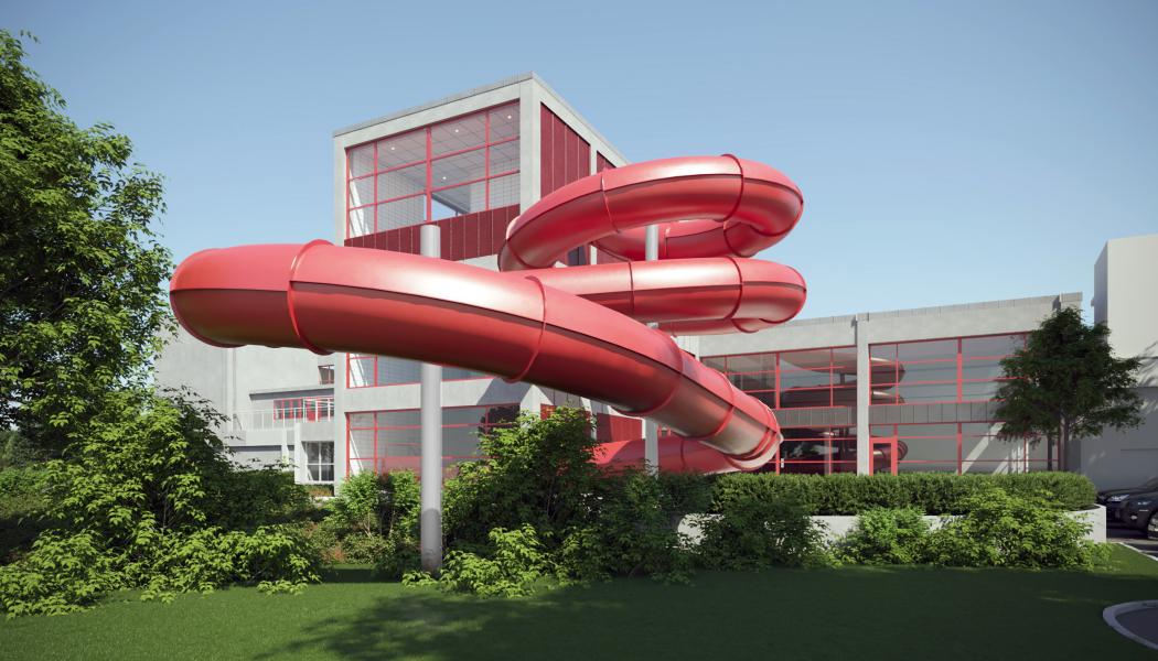 Rutschkanan är tänkt att göra anläggningen attraktiv för familjer. Bild: Göteborgs Stad