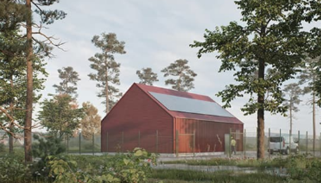 NCC har fått i uppdrag av Gnesta kommun att bygga två industribyggnader för ett nytt vattenförsörjningssystem i Gnesta. Bild: Gatun Arkitekter