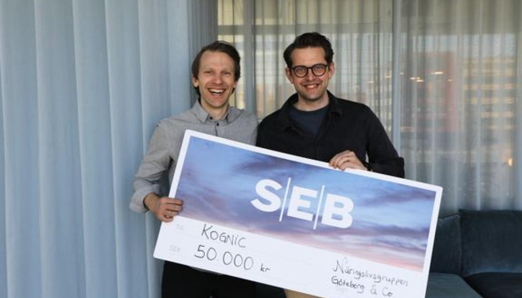 Kognic vinner priset som består av 50 000 kronor. Foto: Elina Maaranen/Göteborg & Co