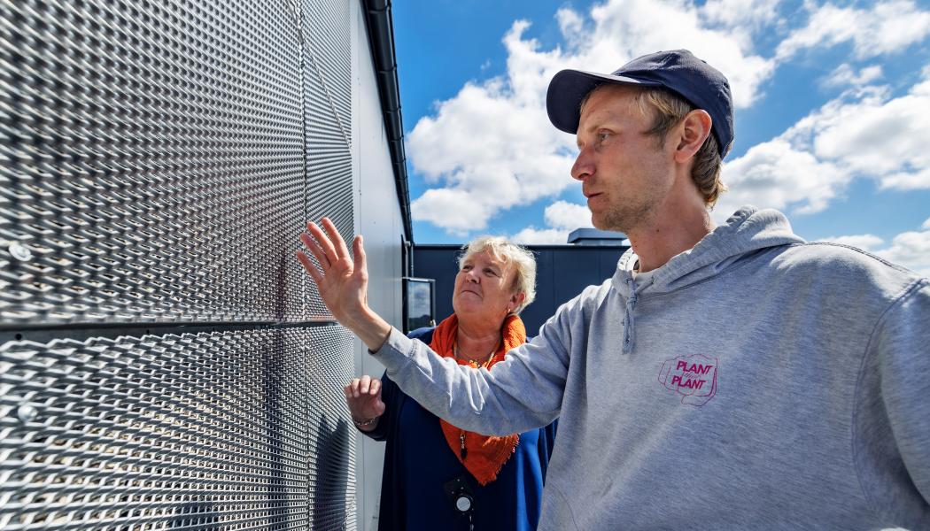 Greenworks fasadpanel på HSB Living Lab. Foto: Paul Björkman