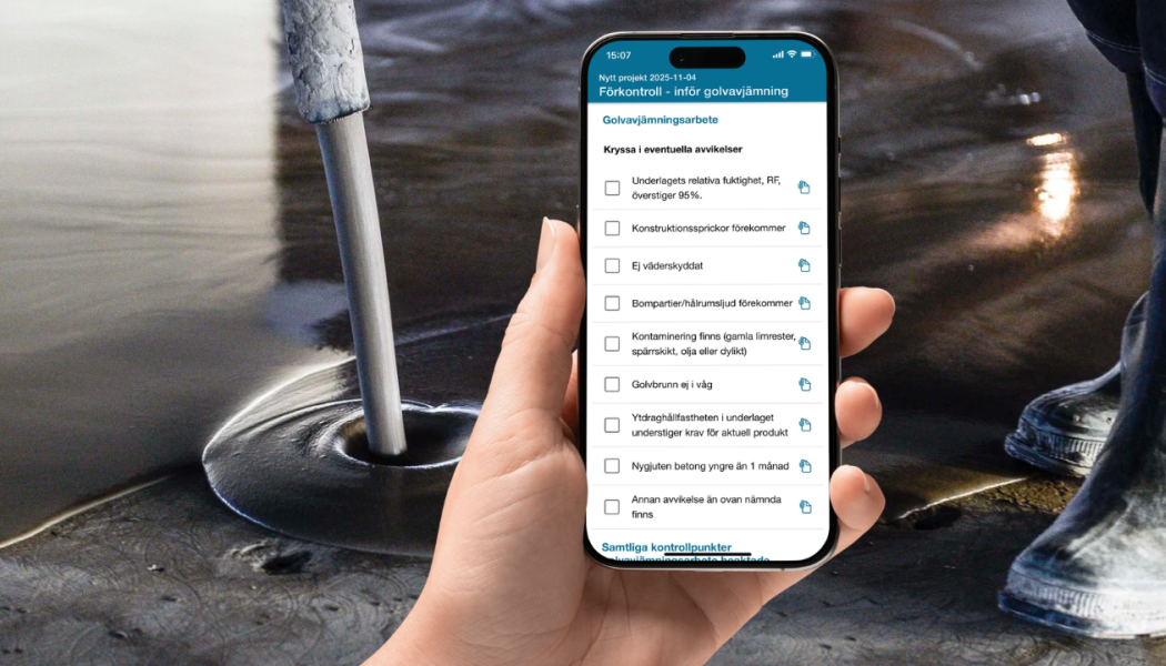 Den nya funktionen har tagits fram av arbetsgruppen GAGG. Foto: Golvbranschen