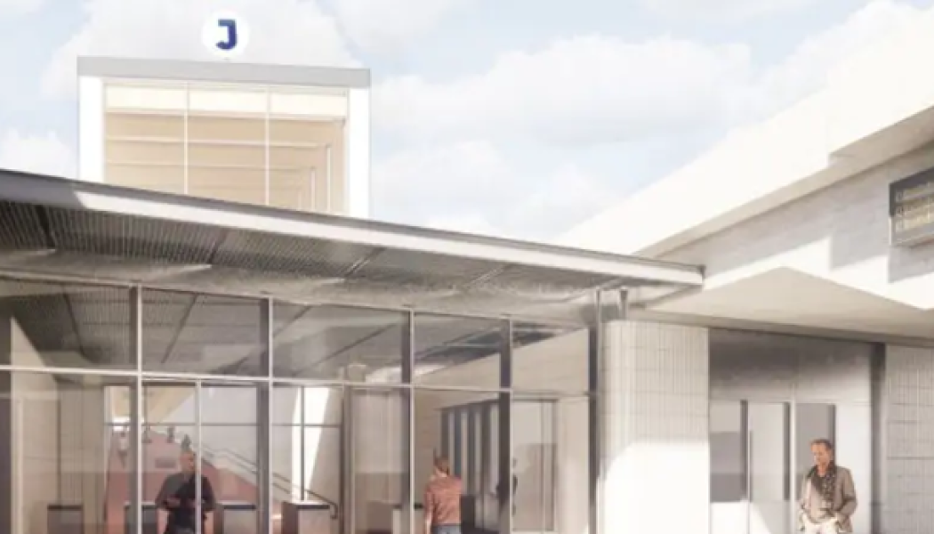 Den nya entrén i den södra delen av Häggviks pendeltågstation. Bild: Trafikverket