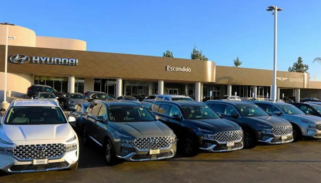 Hyundai Nexo bränslecellsfordon vid en bilhandlare i Kalifornien. Foto: Hyundai