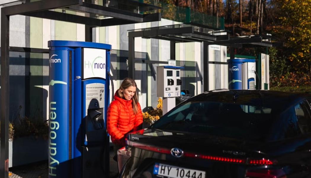 Hynions vätgastankstation i Høvik när den användes av bolaget under mer framgångsrika tider.
Foto: Hynion