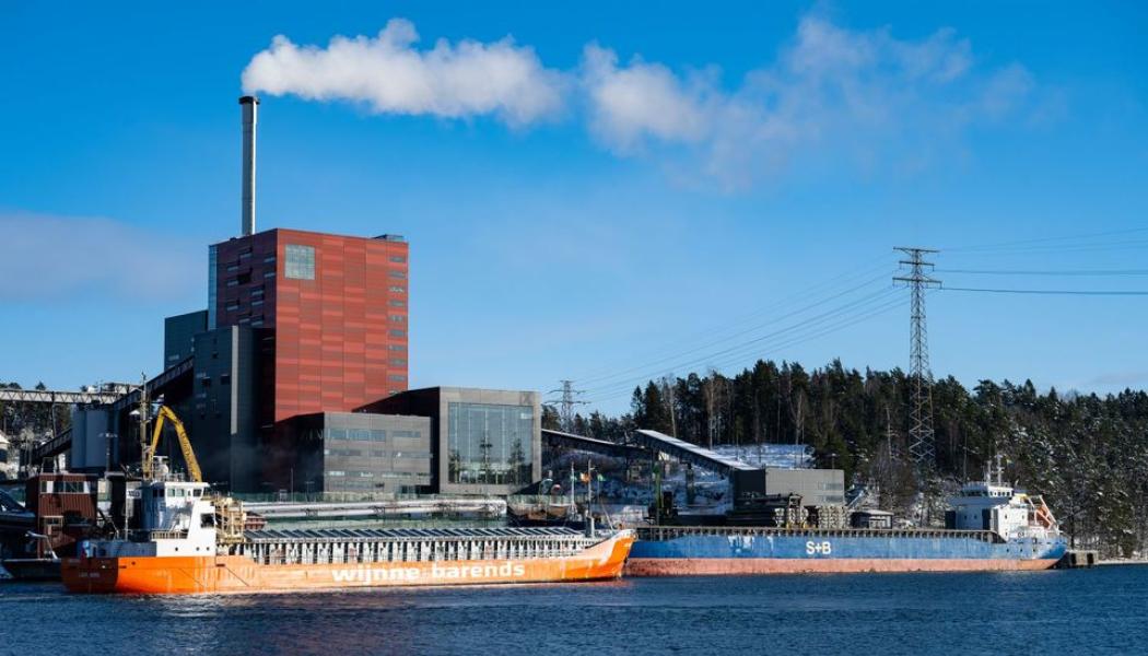Igelsta kraftvärmeverk och hamn. Pressbild: Botkyrka kommun