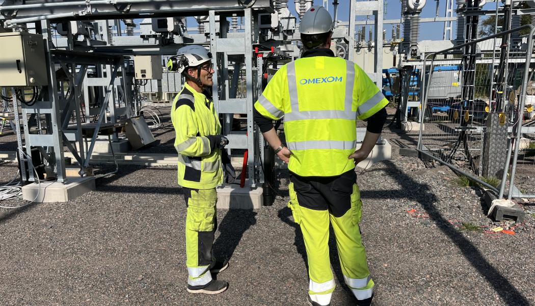 Omexom bygger om transformatorstation i Gottskär. Pressbild: Omexom