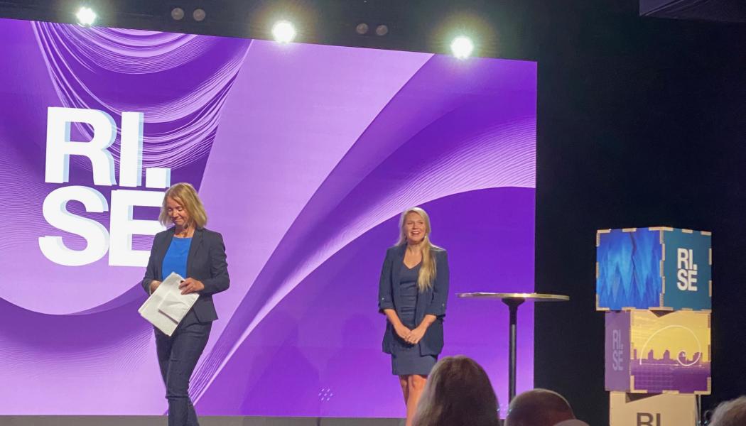 T.h. Marianne Jutila, Head of Product Management & Strategic Marketing, på den finska förpackningsjätten Huhtamaki. Foto: Simon Matthis