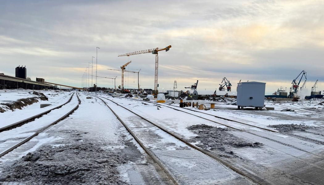 Totalt har fem kilometer spår rustats upp i Luleå Hamn. 