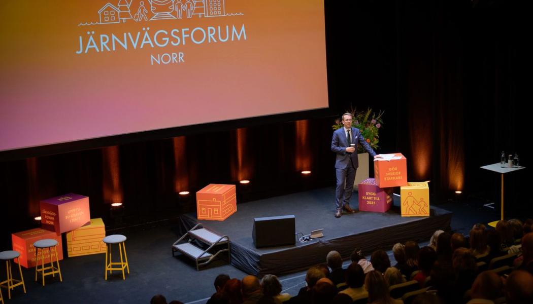 Andreas Carlsson deltog på årets Järnvägsforum Norr i Umeå. Foto: Järnvägsforum Norr i Umeå