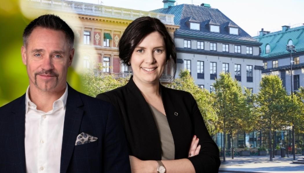 Johnny Sjöström, vd för SSAB, och ny ordförande för Jernkontoret, och Frida Morell, Vice President HR Strategy på Outokumpu, som är vald till ny ledamot. Foto: SSAB och Outokumpu

