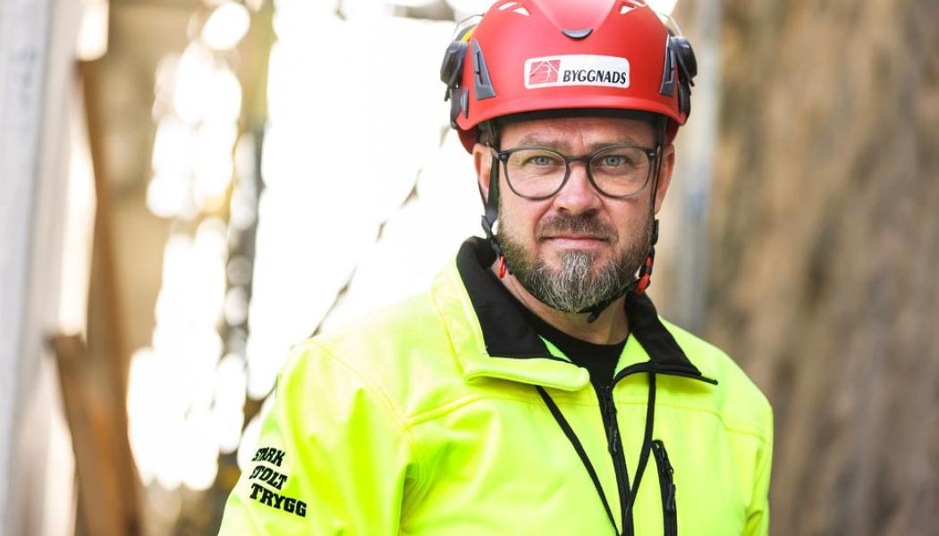 Kim Söderström, Byggnads förbundsordförande. Foto: Terese Perman