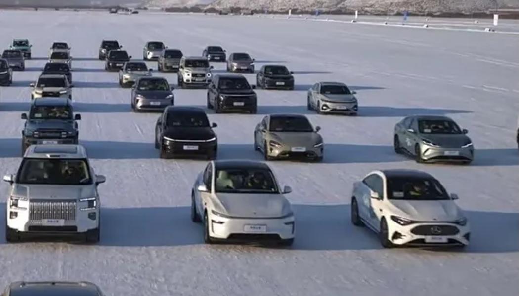 Elbilarna testades i Yakeshi i Inre Mongoliet, där temperaturen sjönk till -25 grader. Foto: Autohome 