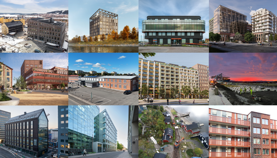 Kollage finalister hållbart samhällsbyggande. Pressbild: Sweden Green Building Council