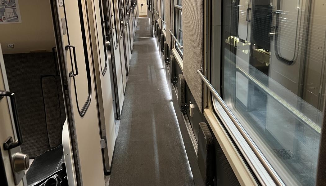 Liggvagnens korridor. Foto: SJ