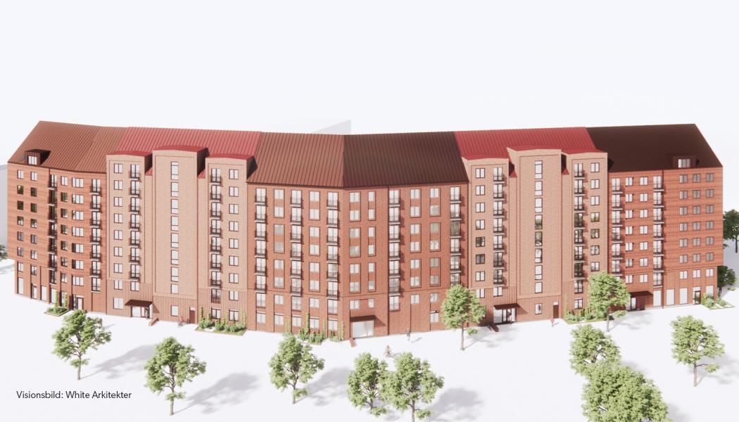 Illustration: White Arkitekter  Pressbild: Wästbygg AB 