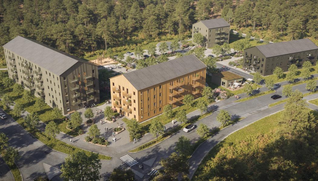 Bostadsprojektet Kronanvägen. Pressbild: Lindbäcks