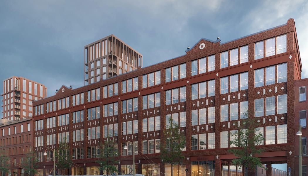 På historisk mark, där SKF tillverkat rullningslager, kommer Stena Fastigheter att utveckla Kulan till en öppen, levande stadsdel med bostäder, arbetsplatser, handel och upplevelser. Pressbild: Stena Fastigheter Arkitekt: Liljewall Arkitekter, Bell Phillips