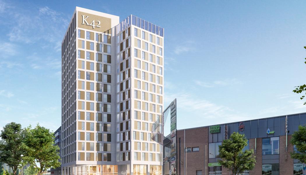 Lahti fasad. Pressbild: Strawberry