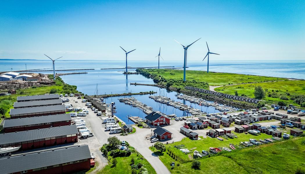 Vindkraftverken i Lövstaviken. Pressbild: Falkenbergs kommun