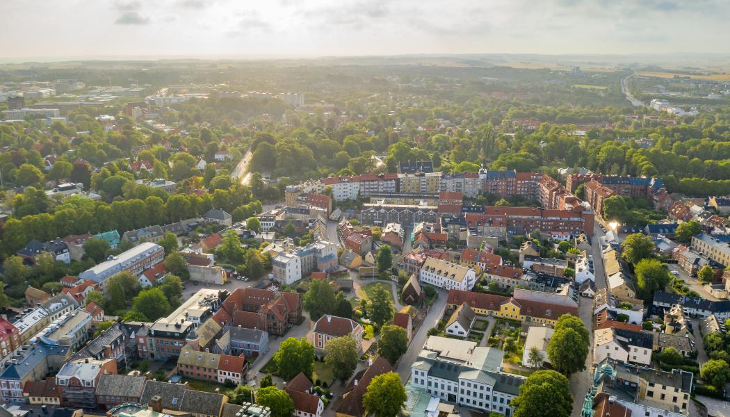 Översiktsbild på Lund.  Pressbild: Lunds kommun
