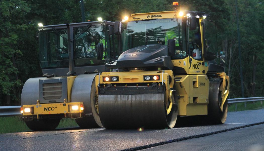 Vägvält. Foto: NCC