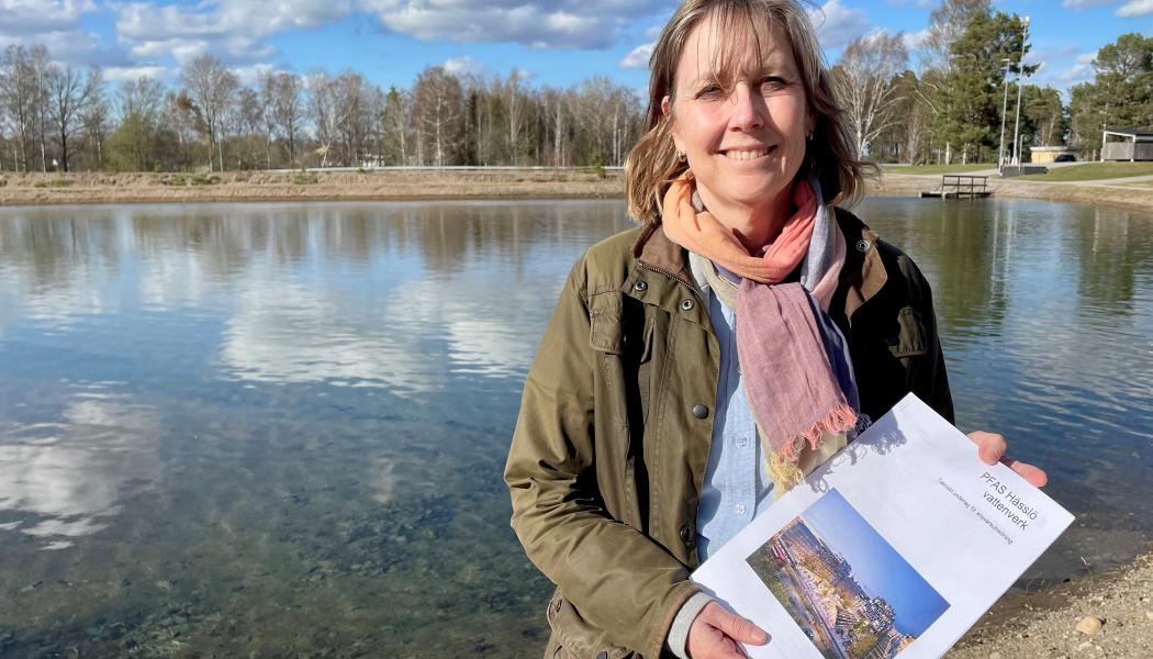 Ann-Charlotte Duvkär med Mälarenergi Vattens utredning om tänkbara källor till PFAS-föroreningarna. 