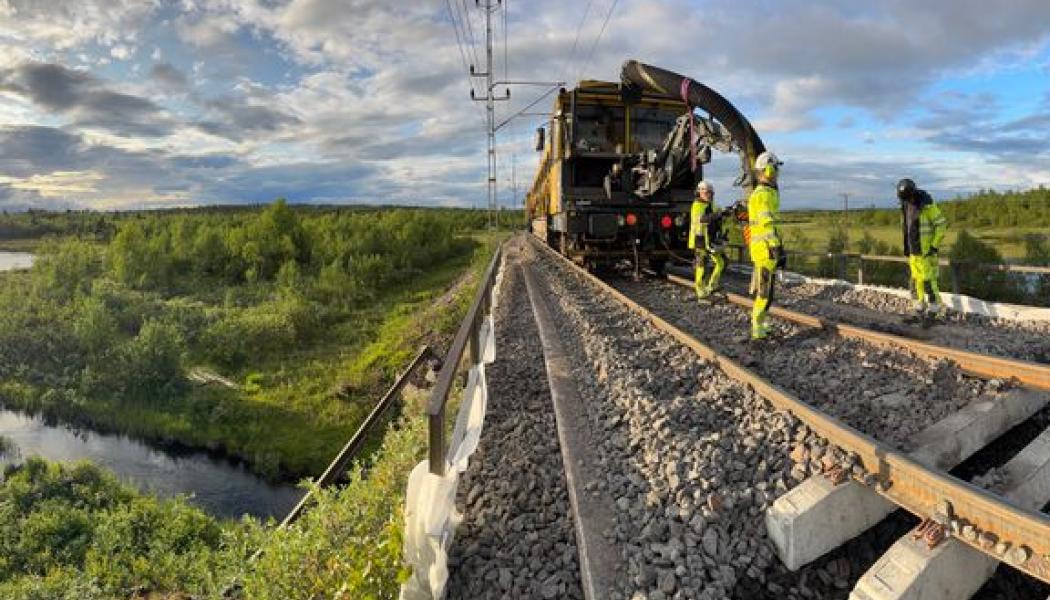 Spårbyte på Malmbanan Foto: Trafikverket
