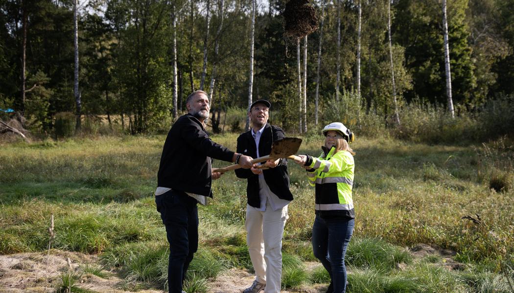 Första spadtaget för LSS Annestorp. Pressbild: Emrahus AB