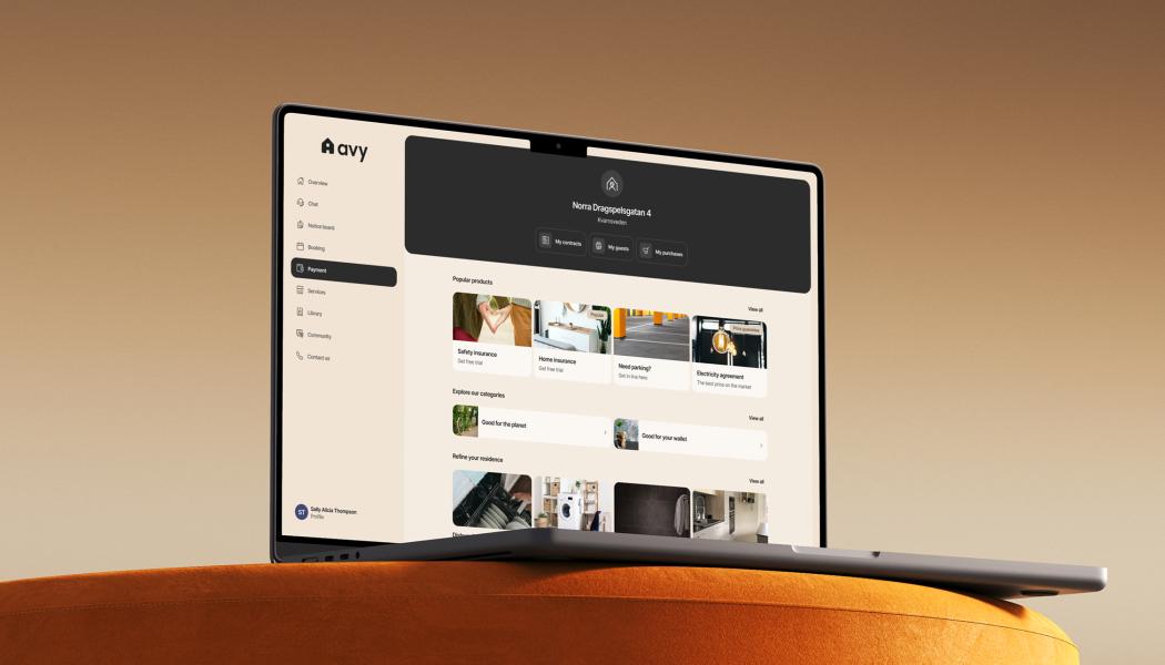 Avy produkt mockup. Pressbild: Avy