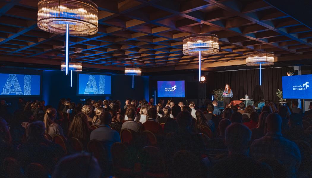 Halland Tech Week är ett återkommande mässa under en vecka på hösten varje år. Deltagare erbjuds kompetens­utveckling, nätverkande och inspiration. Halland Tech Week finansieras med stöd från Region Halland och den Europeiska Regionala utvecklings­fonden. Foto: Natalie Greppi/Campus Halland
