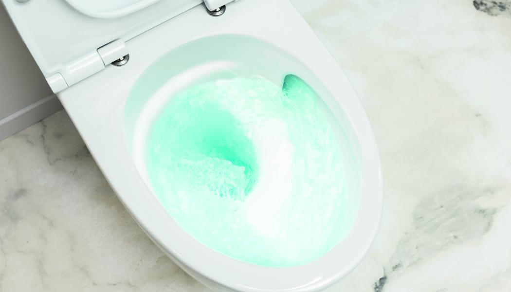 Den nya vägghängda toaletten. Foto: Geberit &Ifö