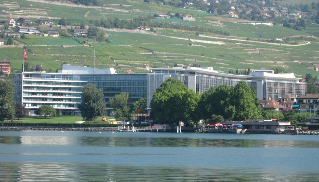 Nestlés huvudkontor vid Genève-sjön i Schweiz. Foto: Norbert Apli/Wikimedia Commons